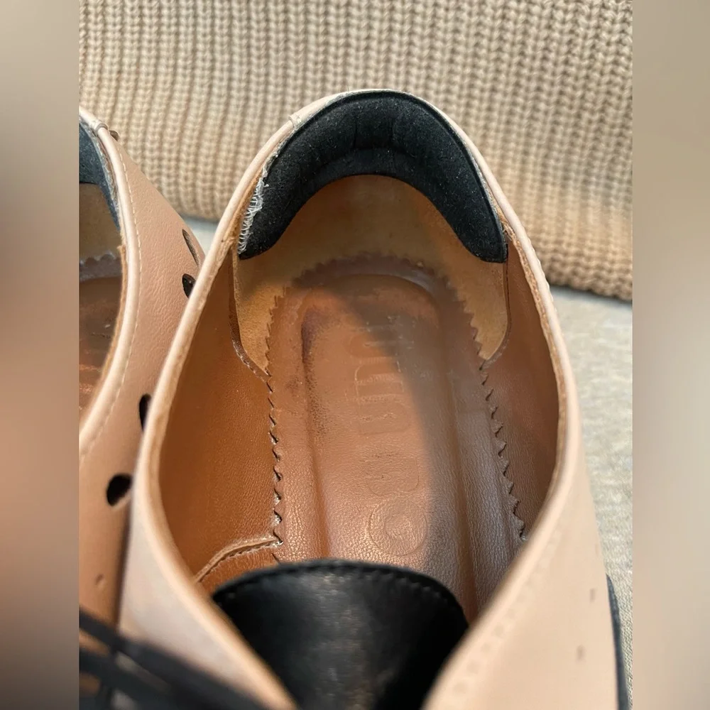 Julia Bo Floral Brogue Leather Oxfords - Size 39 - Picture 4 of 9